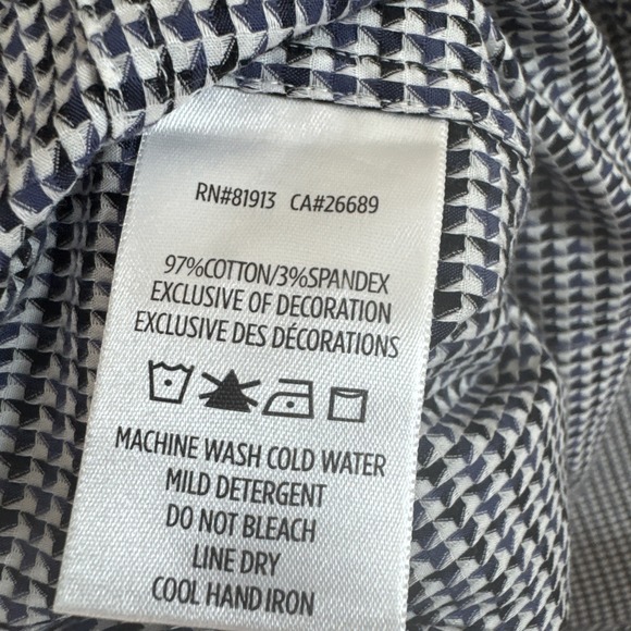 Robert Graham Modern Americana Men's Houndstooth Pattern Gray Medium - Picture 9 of 9